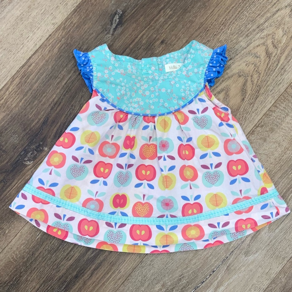 Matilda Jane Lucia Shabby Friends Forever Apple Tunic Shirt Top School Summer 2T